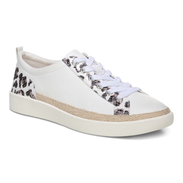 Vionic Trainers Ireland - Winny Sneaker White Leopard - Womens Shoes Online | OBWVU-6417